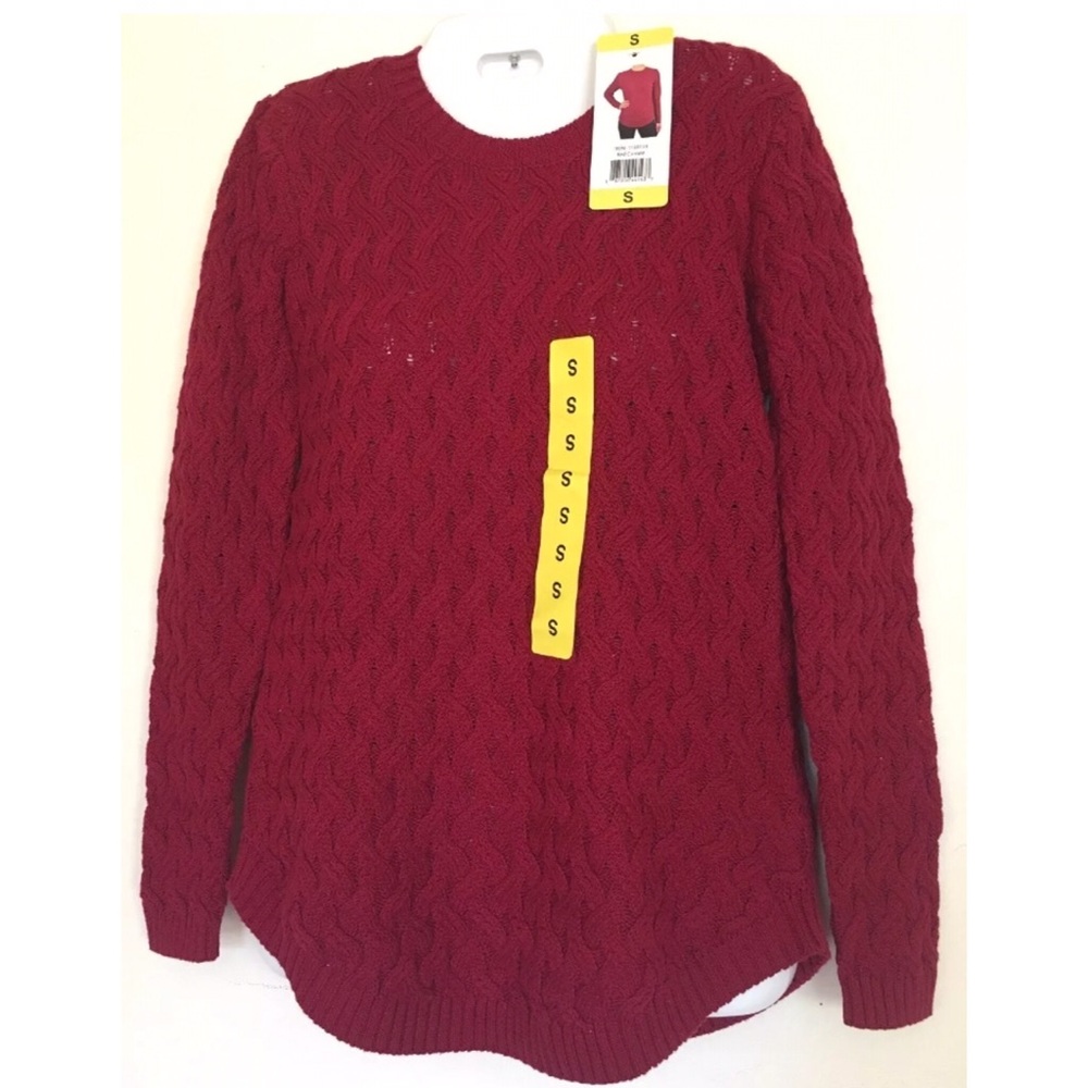 JEANNE PIERRE Women's Crew Neck Knit Sweater - Picture 2 of 5